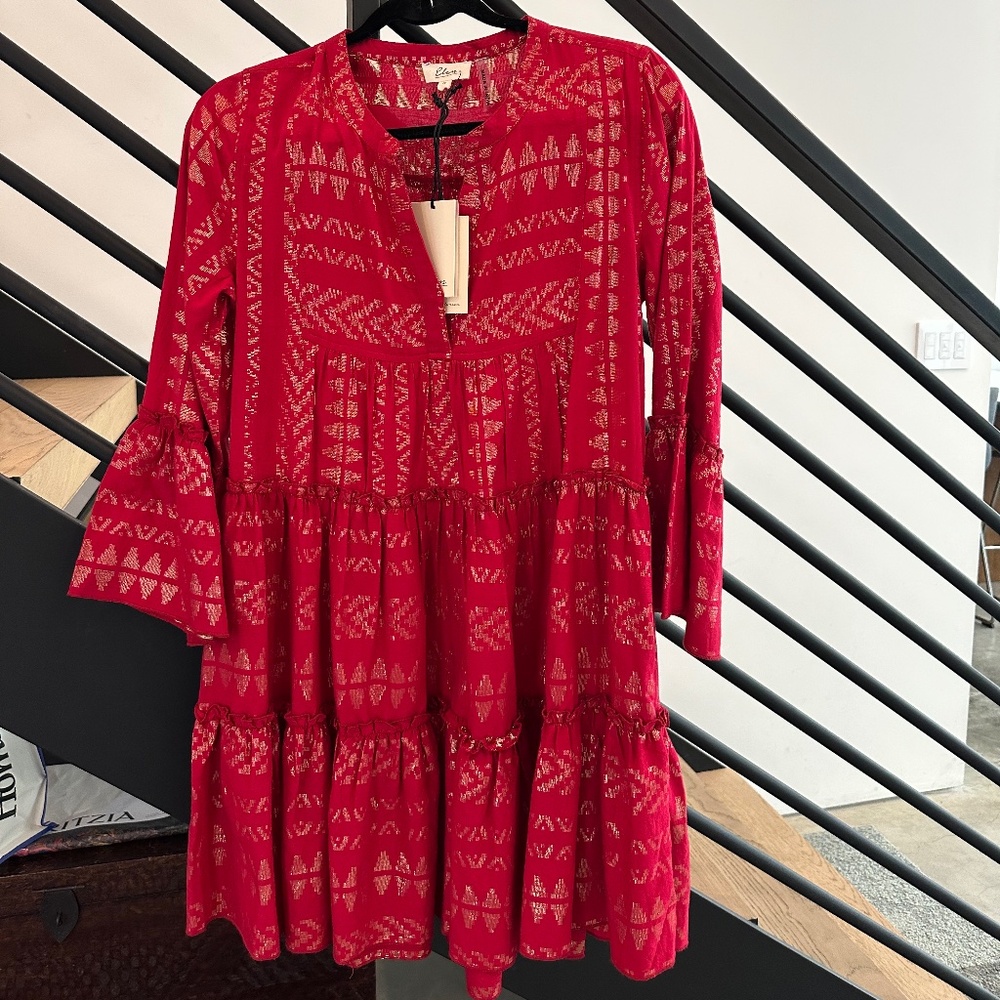 NWT Sz S Elan Charli 3/4 Sleeve Dress
